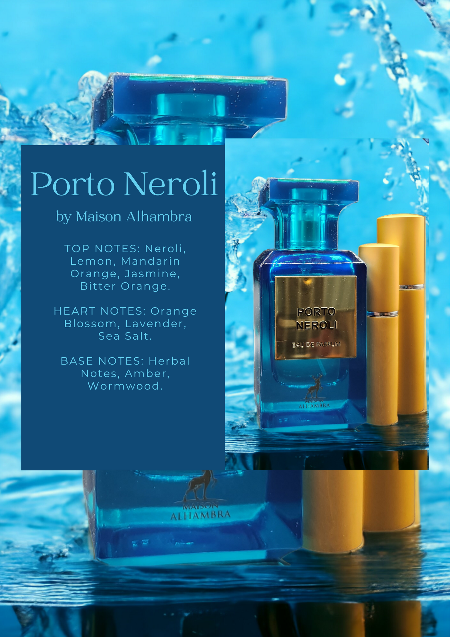 💎Restock💎 Best Seller!!! Decant of Porto Neroli by Maison Alhambra